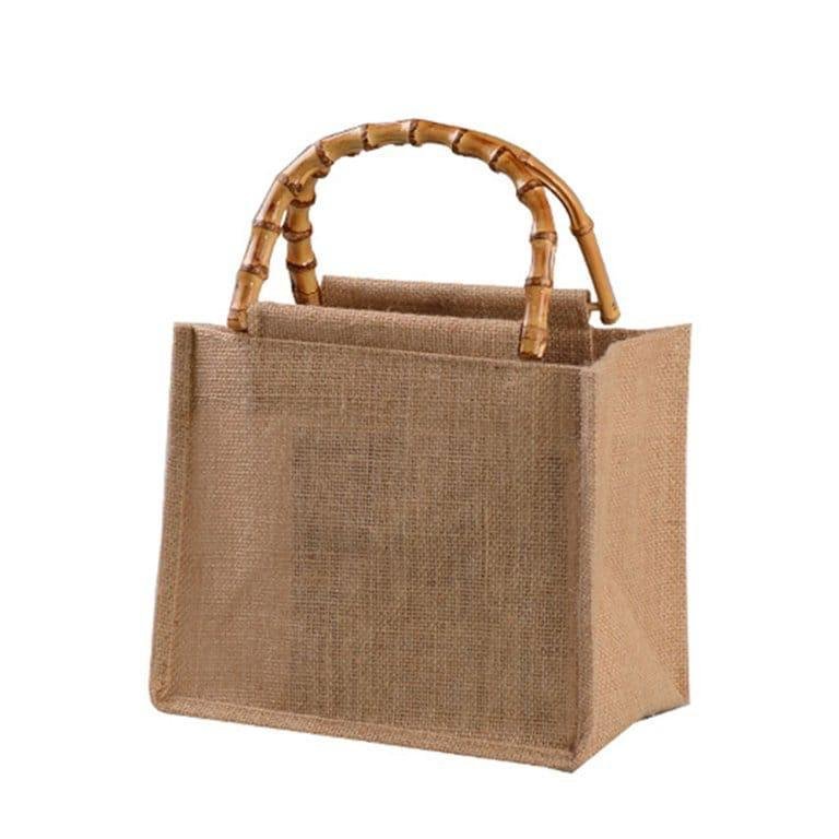 Sustainable Jute Bag with Bamboo Handle
