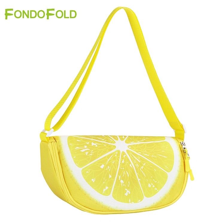 Novelty Lemon Slice Insulated Cooler Bag