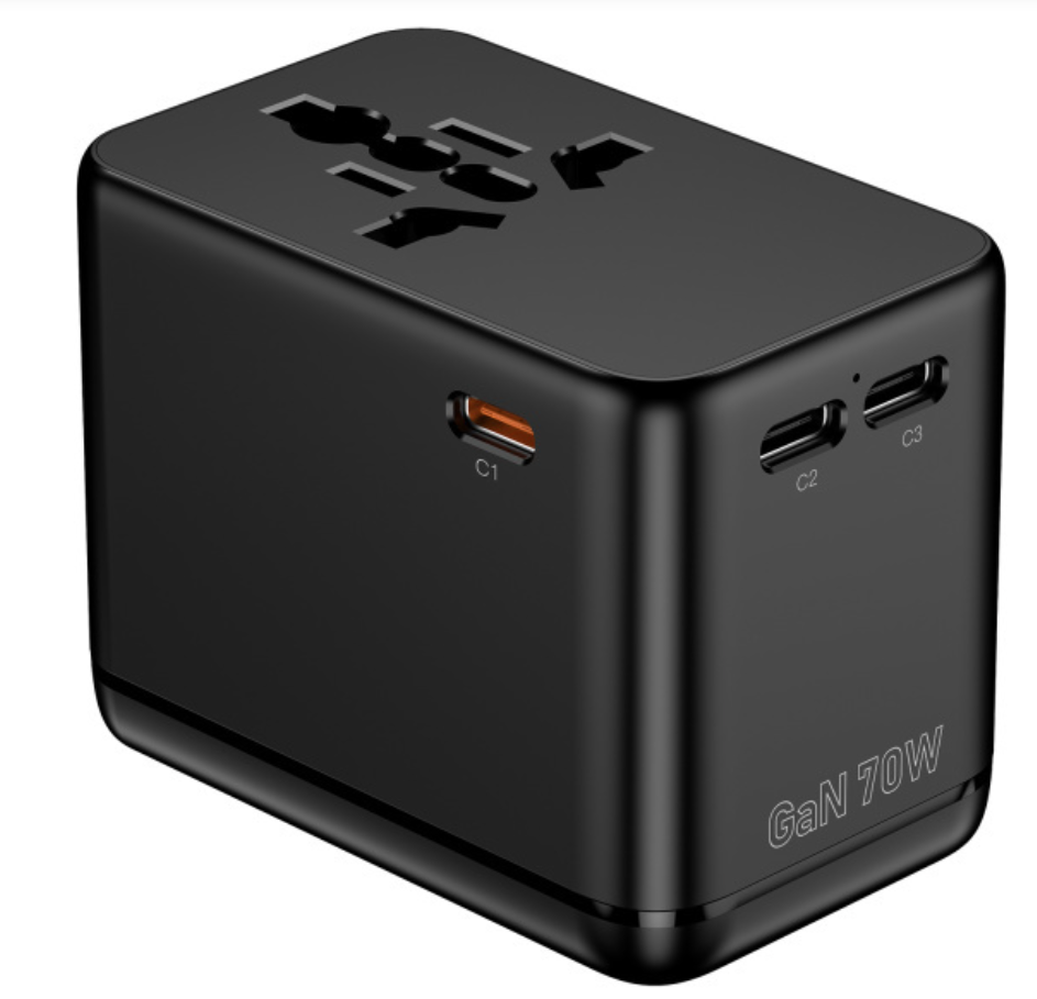 OULIYO-F03-PD70W 3C1A GAN Multi Type Plug Universal Travel Adaptor