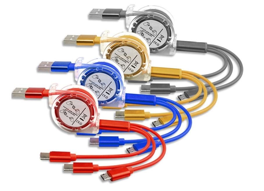 Retractable 3 In1 USB Cable Charger Multifunctional Fast Phone Charging Usb for Iphone Micro Type-c Android Cables