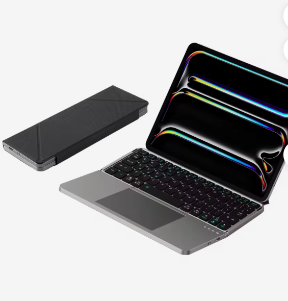Folding Flexible Flat Pocket bluetooth Keyboard Rechargeable Folding Portable Bt Keyboard with Protective case Touchpad